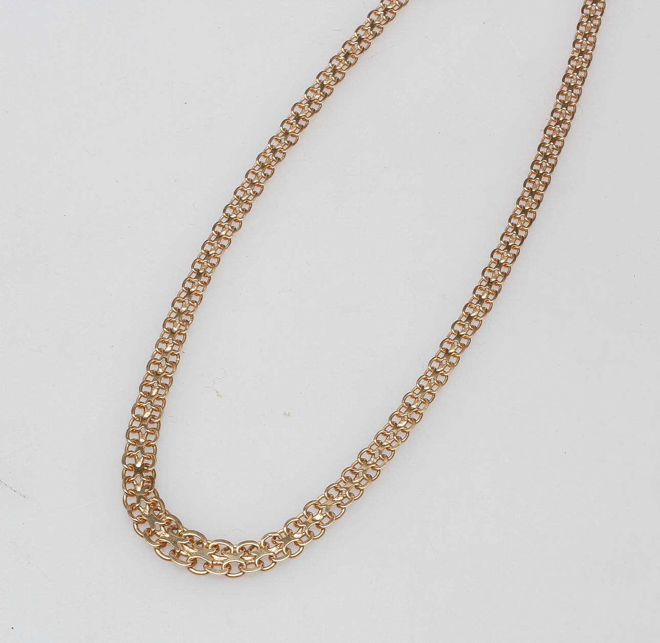 COLLIER, "X-länk", 18k guld, vikt ca. 14,3 gram.