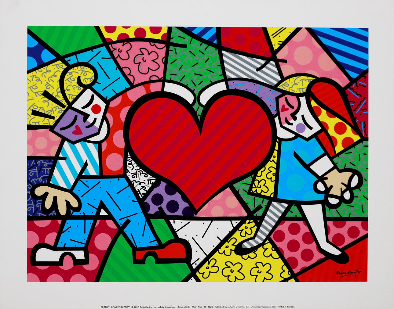 AFTER ROMERO BRITTO. "Heart kids".