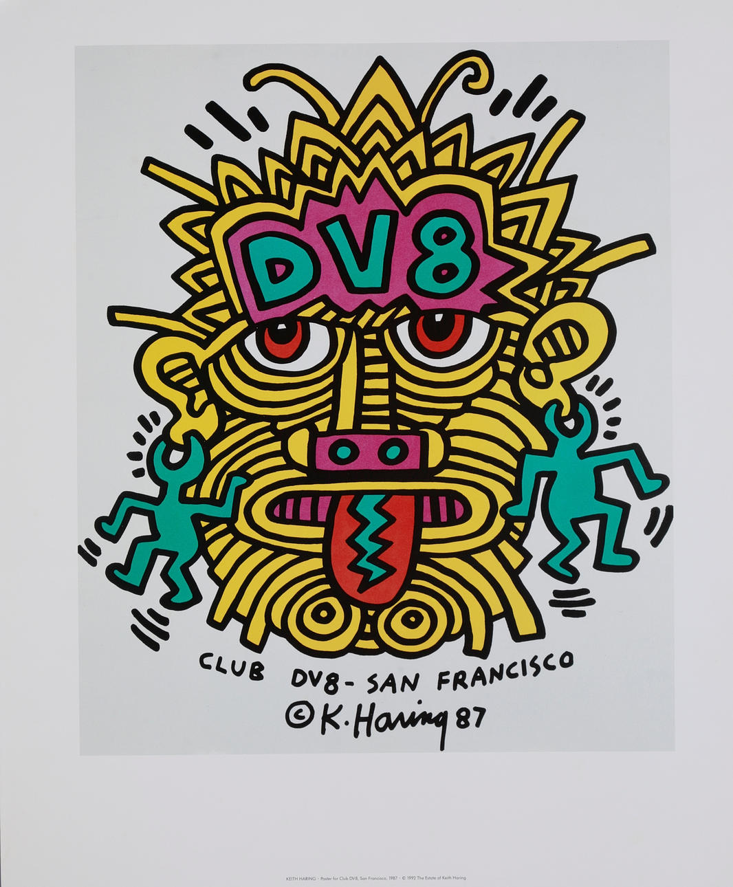 AFTER KEITH HARING. "Poster for Club DV8".