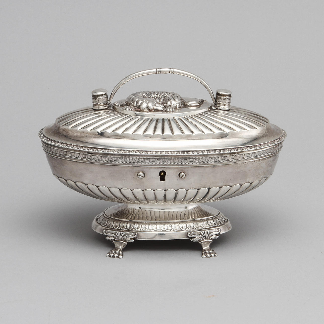 SOCKERSKRIN, silver, empire, Jonas Lindberg, Stockholm 1824.