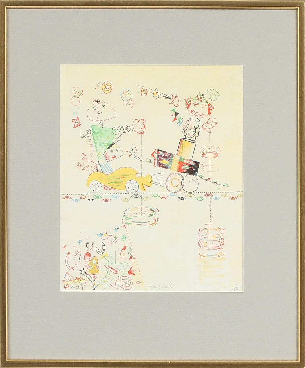 JORGO KRALLIS. Komposition, färglitografi, signerad och numrerad 147/300.