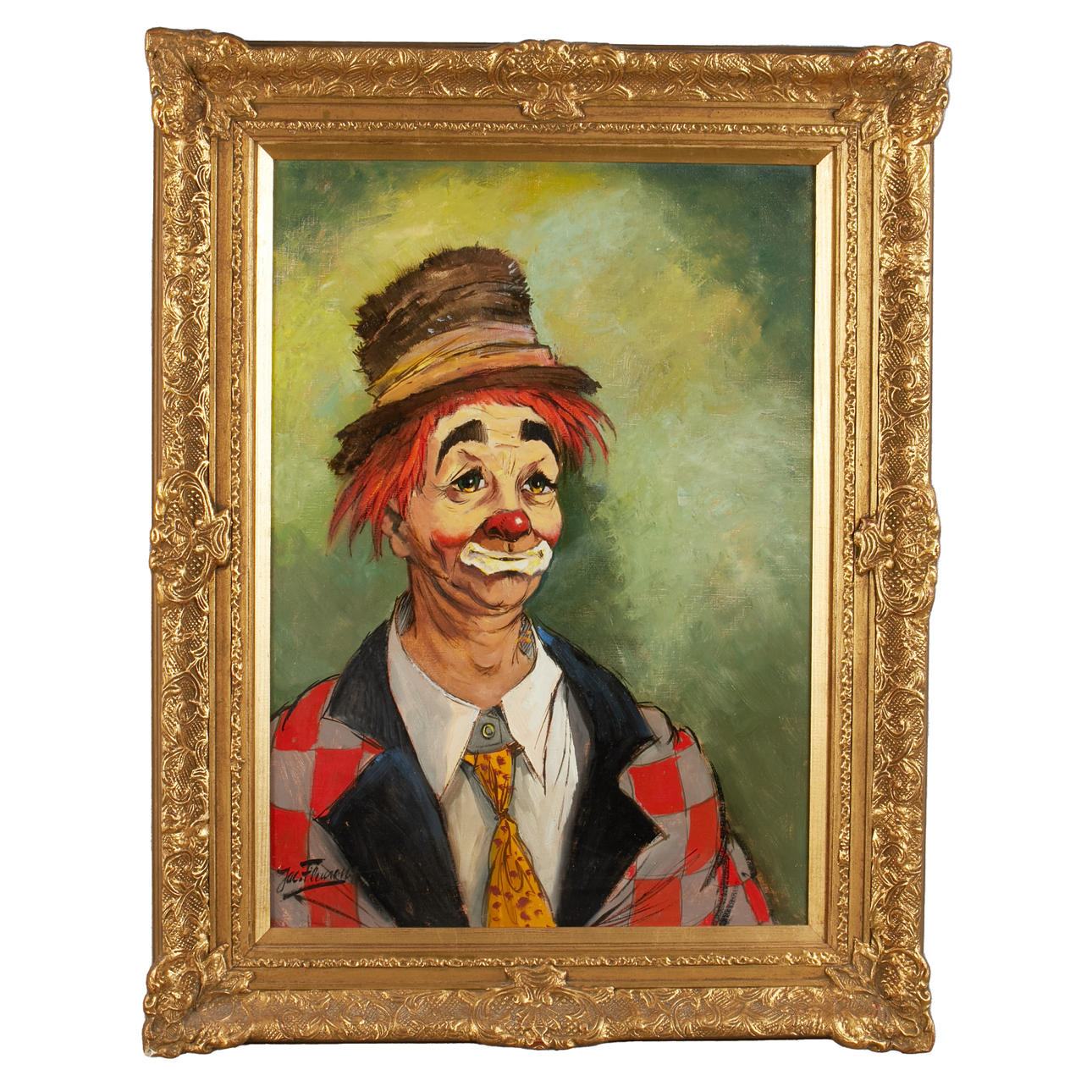 OIDENTIFIERAD KONSTNÄR. "Clown".