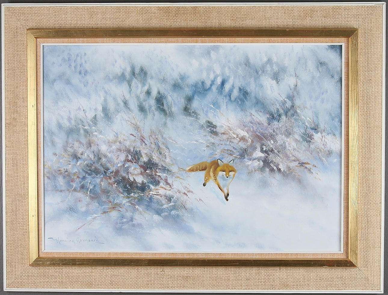 HENNING HOUGAARD. Olja på duk, signerad.