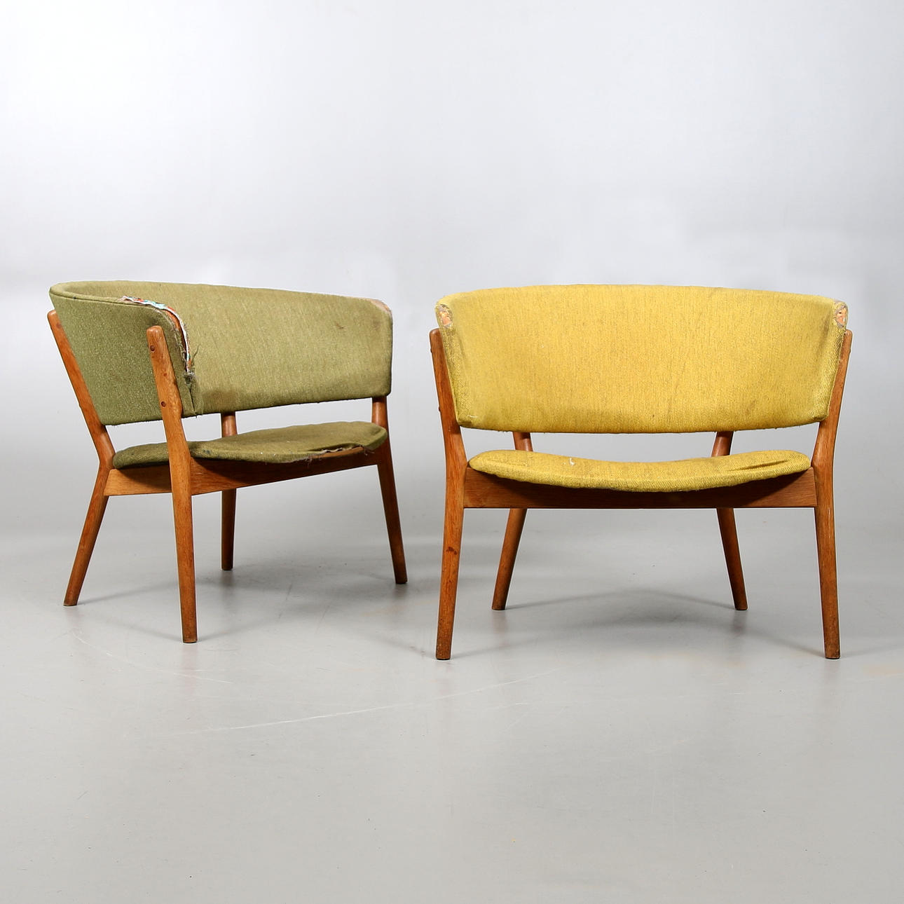 FÅTÖLJER, 1 par, Modell 83", Nanna & Jörgen Ditzel, Knud Willadsen, Danmark.