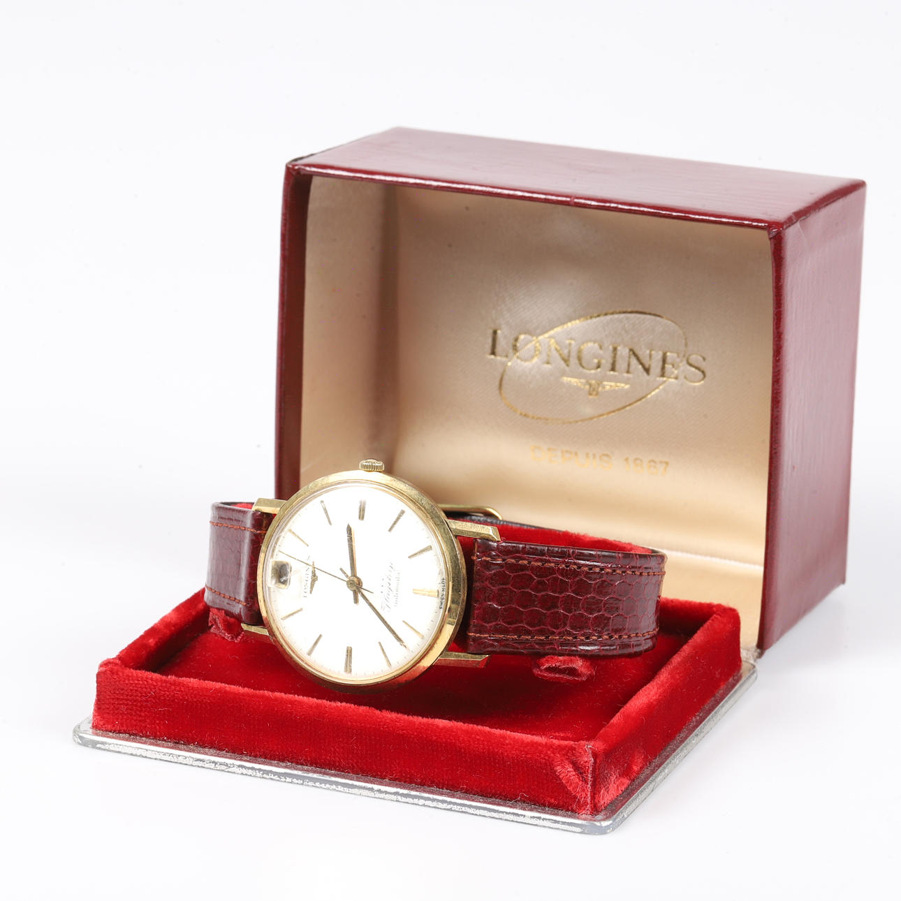 ARMBANDUHR, Longines Flagship Automatic, 18 Karat Gold.