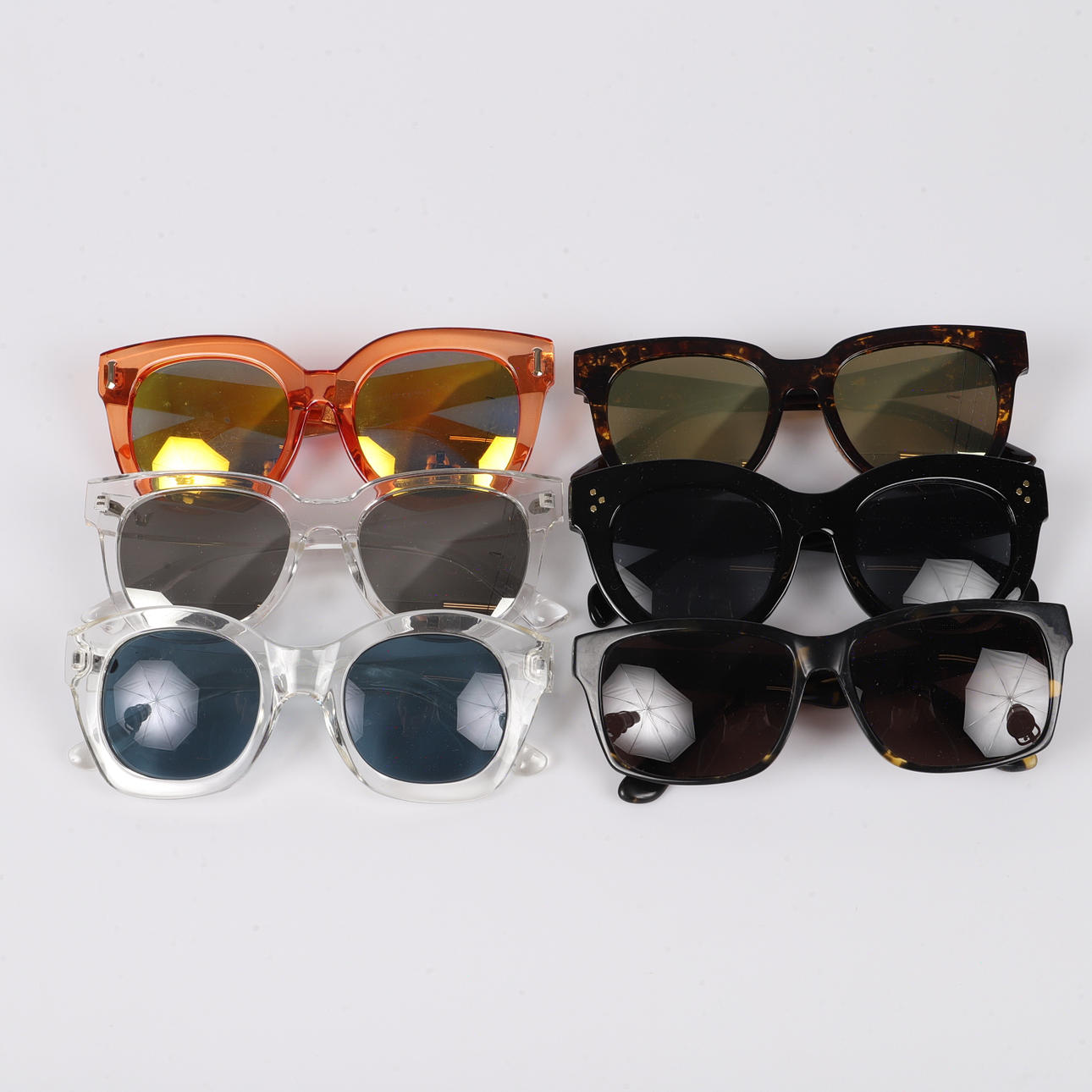 SONNENBRILLE, 6 Paar, Spiegelglas.