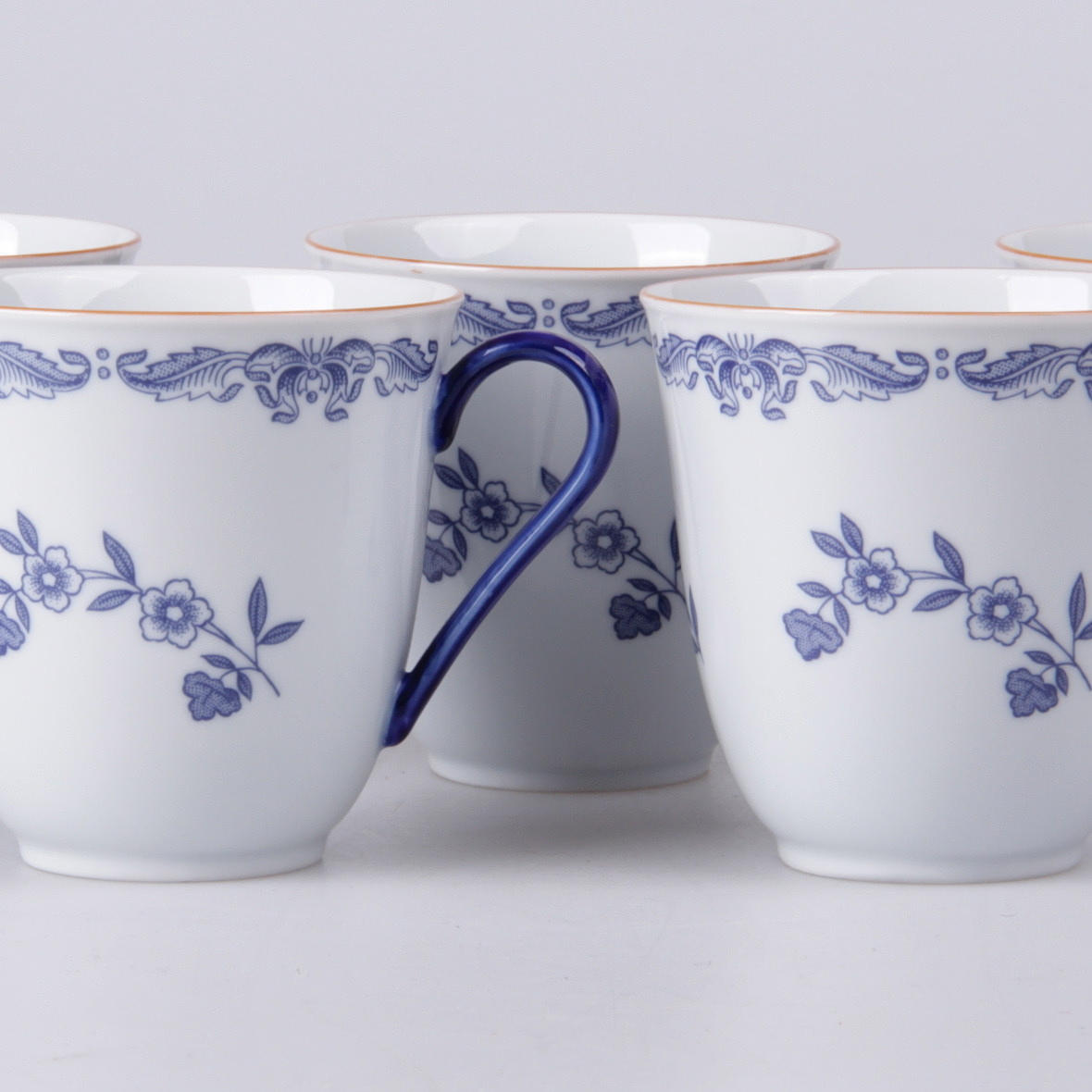 MUGGAR, 5 st. Ostindia, Rörstrand.