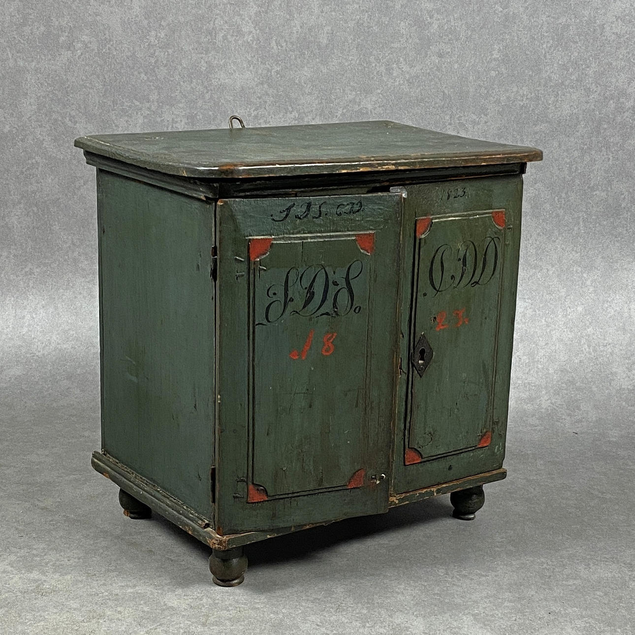 MAAKAAPI, maalattua puuta, päivätty 1823.