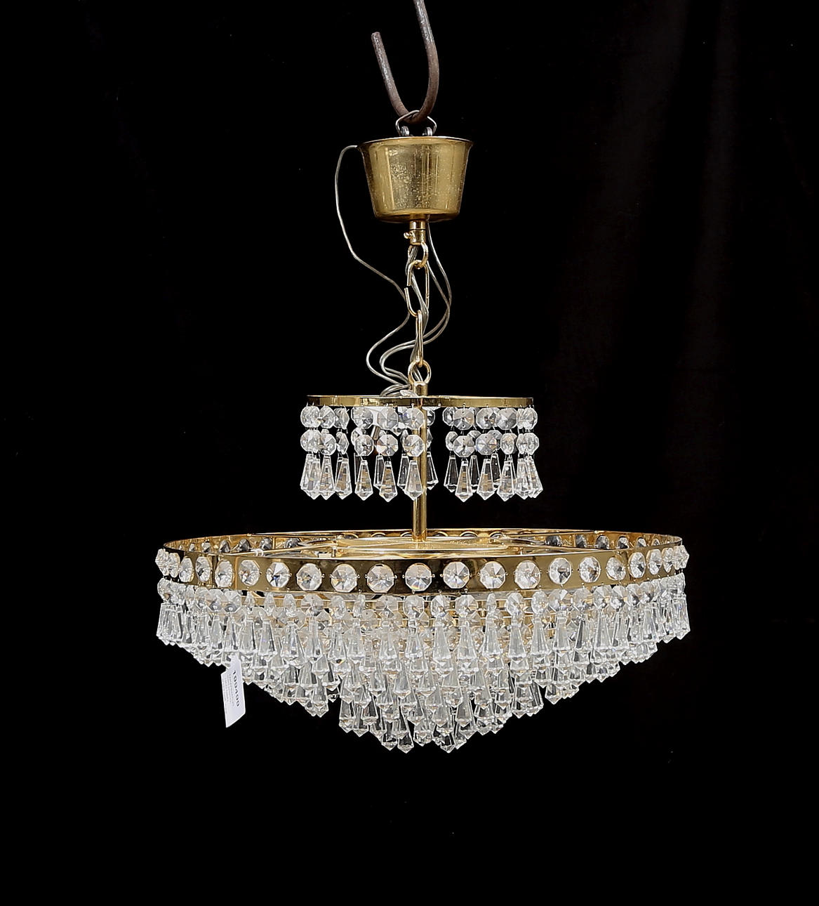 TAKARMATUR med prismor, 1900-talets andra hälft, total höjd ca. 46 cm.