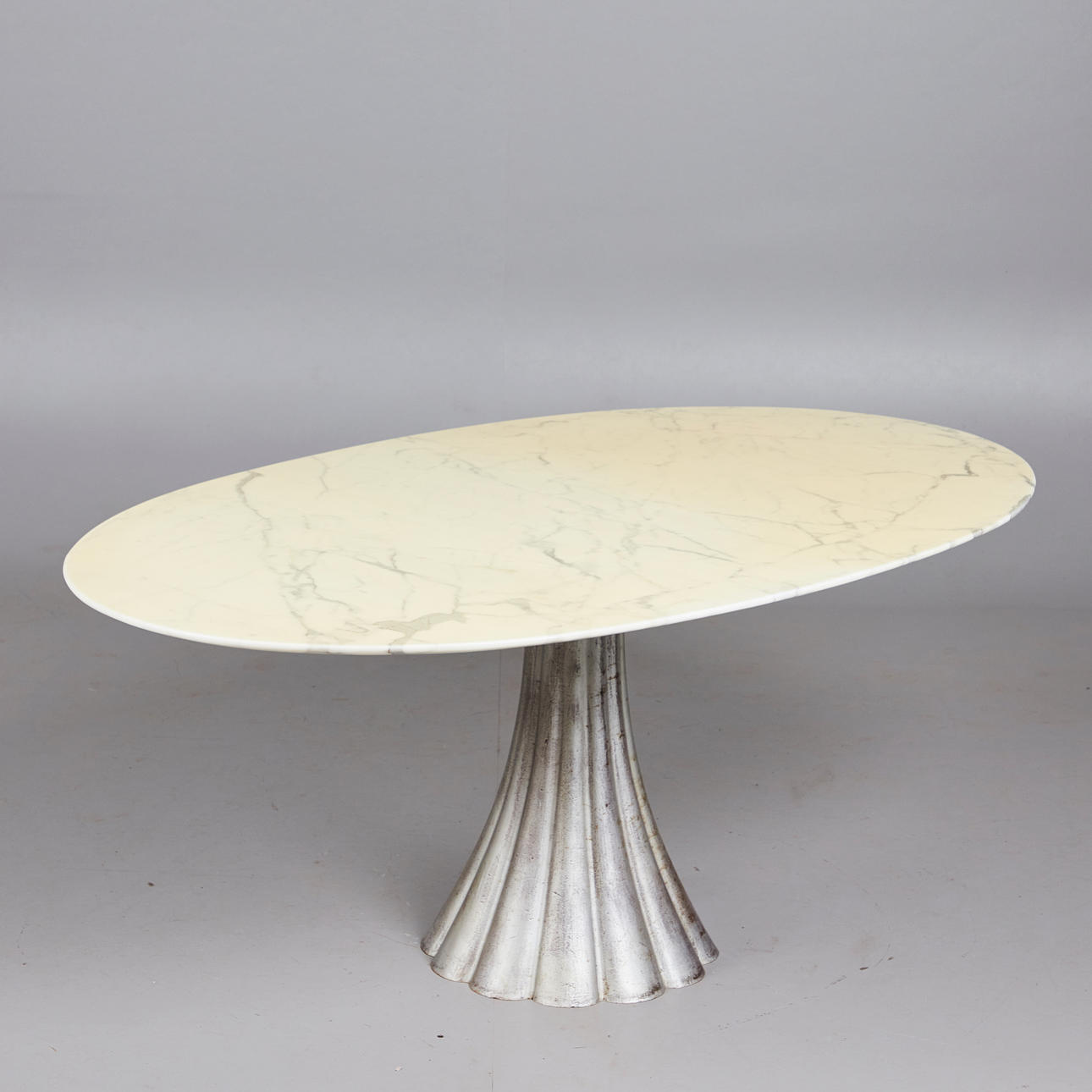 ANGELO MANGIAROTTI. Table / dining table, marble, iron, 1970s, Italy.