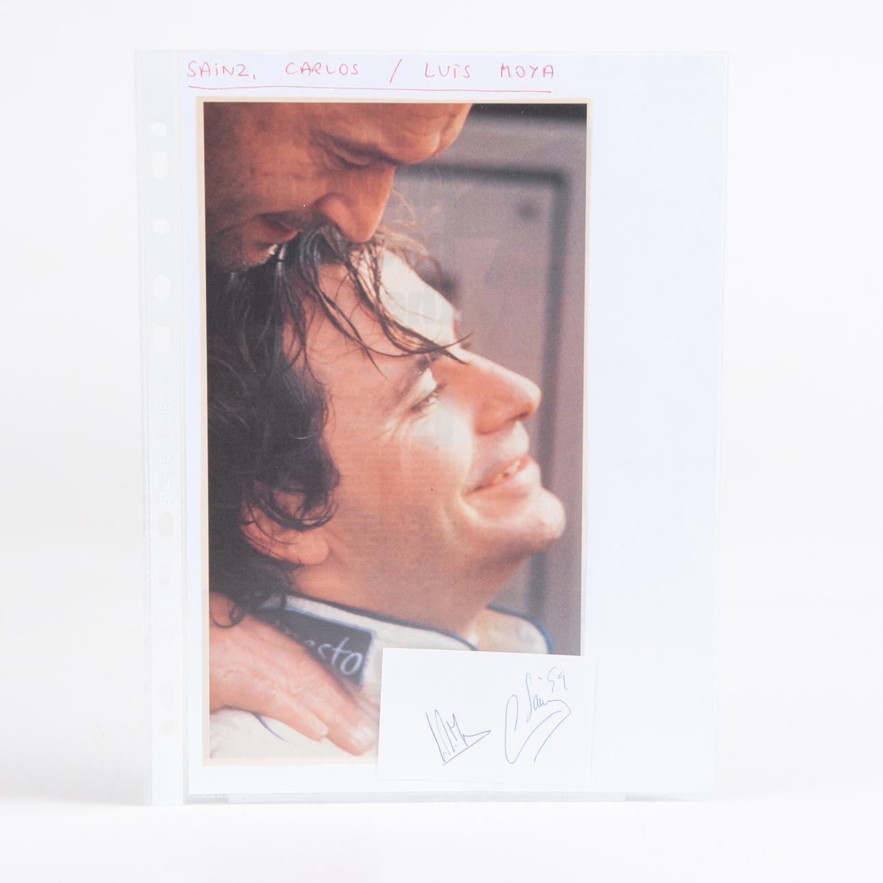 CARLOS SAINZ, LUIS MOYA. autographs.