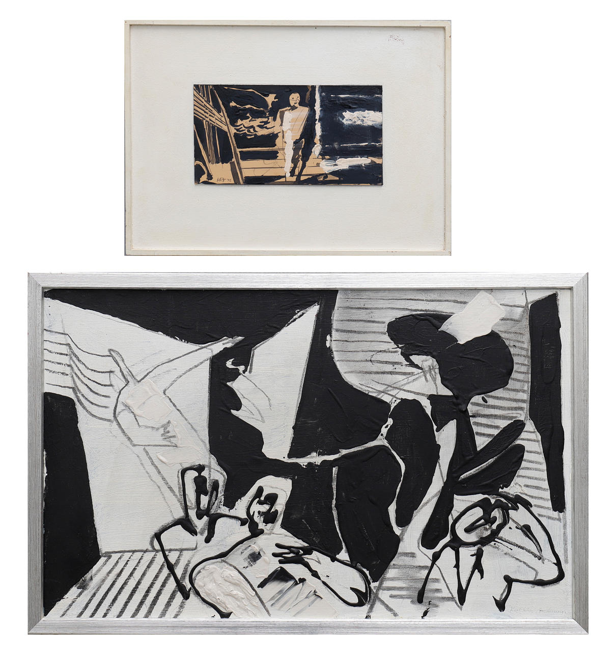 KARL EINAR ANDERSSON. COMPOSITIONS, 2 pcs, mixed technique.