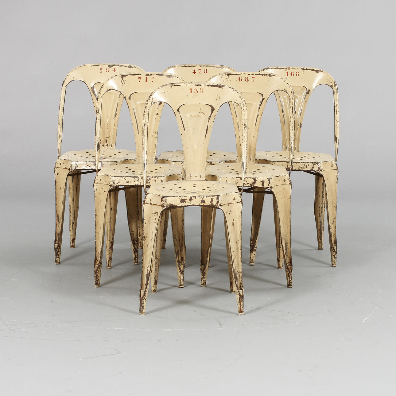 STOLAR, 6 st, Joseph Mathieu för Meubles Multipl´s, Lyon, Frankrike.