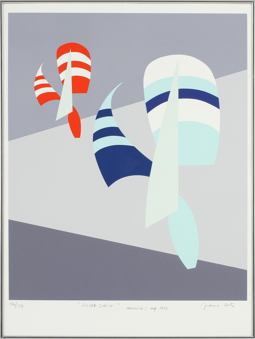 FRANCO COSTA. "Silver Jubilé" Färglitografi, signerad och numrerad 146/150.