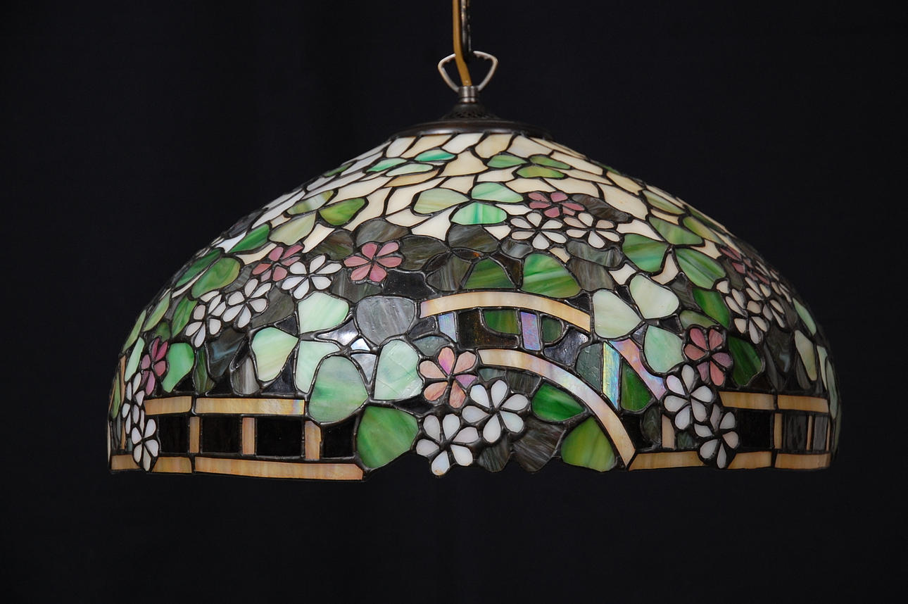 CEILING LAMP, Tiffany model, 1900s.