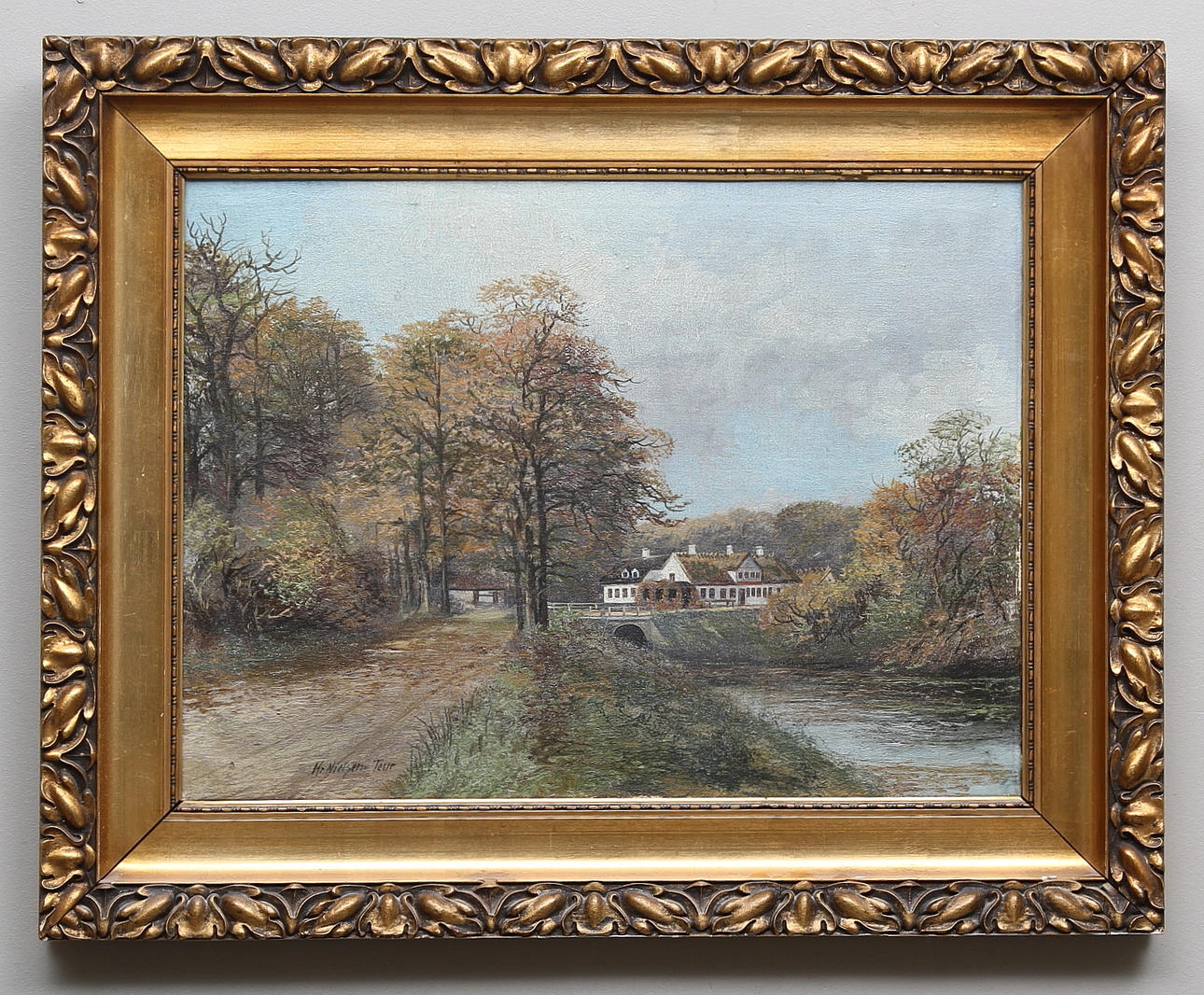 C. NIELSEN TEUR. Olja på duk, signerad.