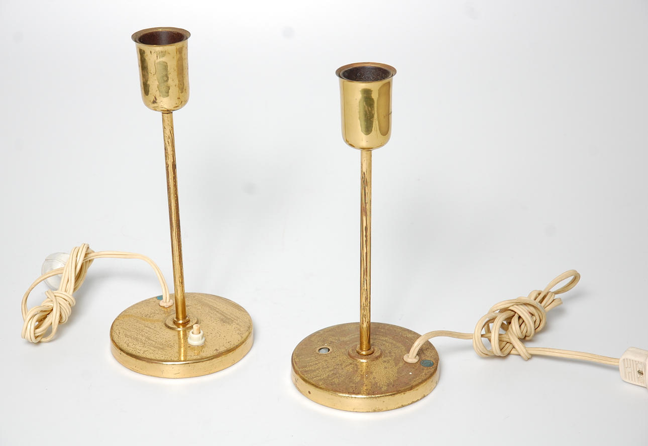 BORDSLAMPOR, 1 par, Karlskrona Lampfabrik, 1960-tal.