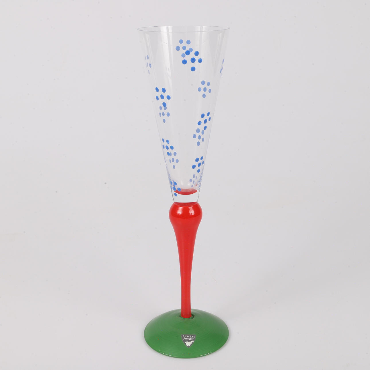 ANNE NILSSON. Copa de champán, "Payaso", vidrio, Orrefors.