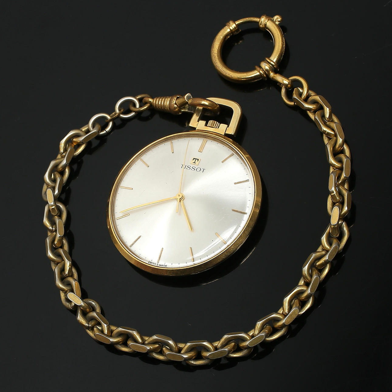 TISSOT. Coat watch, manual, double.