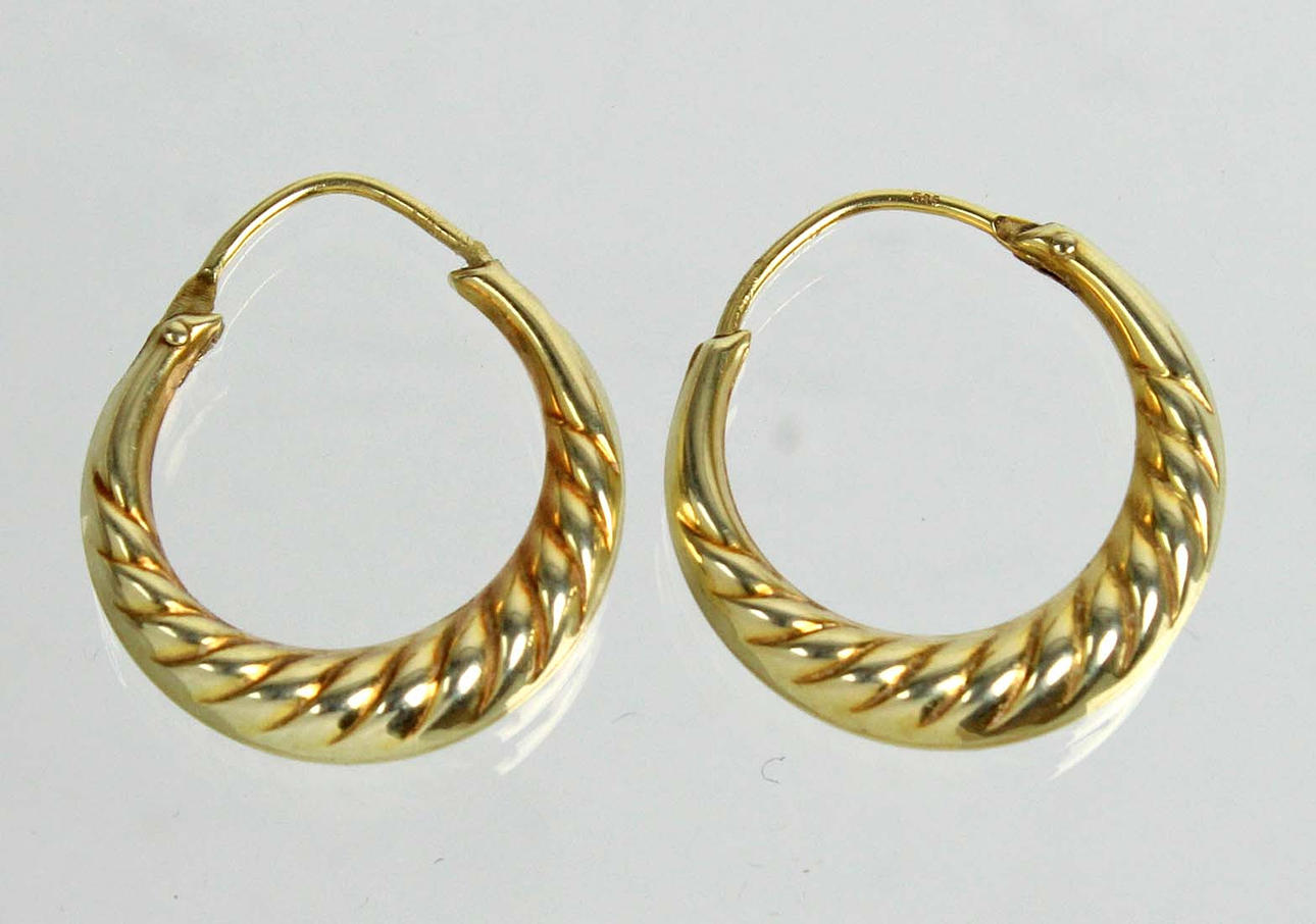 GOLD KREOLEN, GOLD 585.