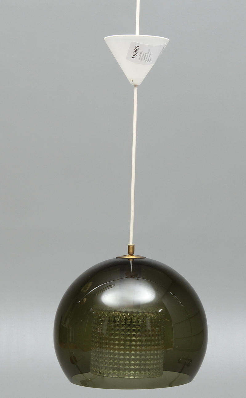 TAKLAMPA, glas, Carl Fagerlund, Orrefors, 1900-talets andra hälft.