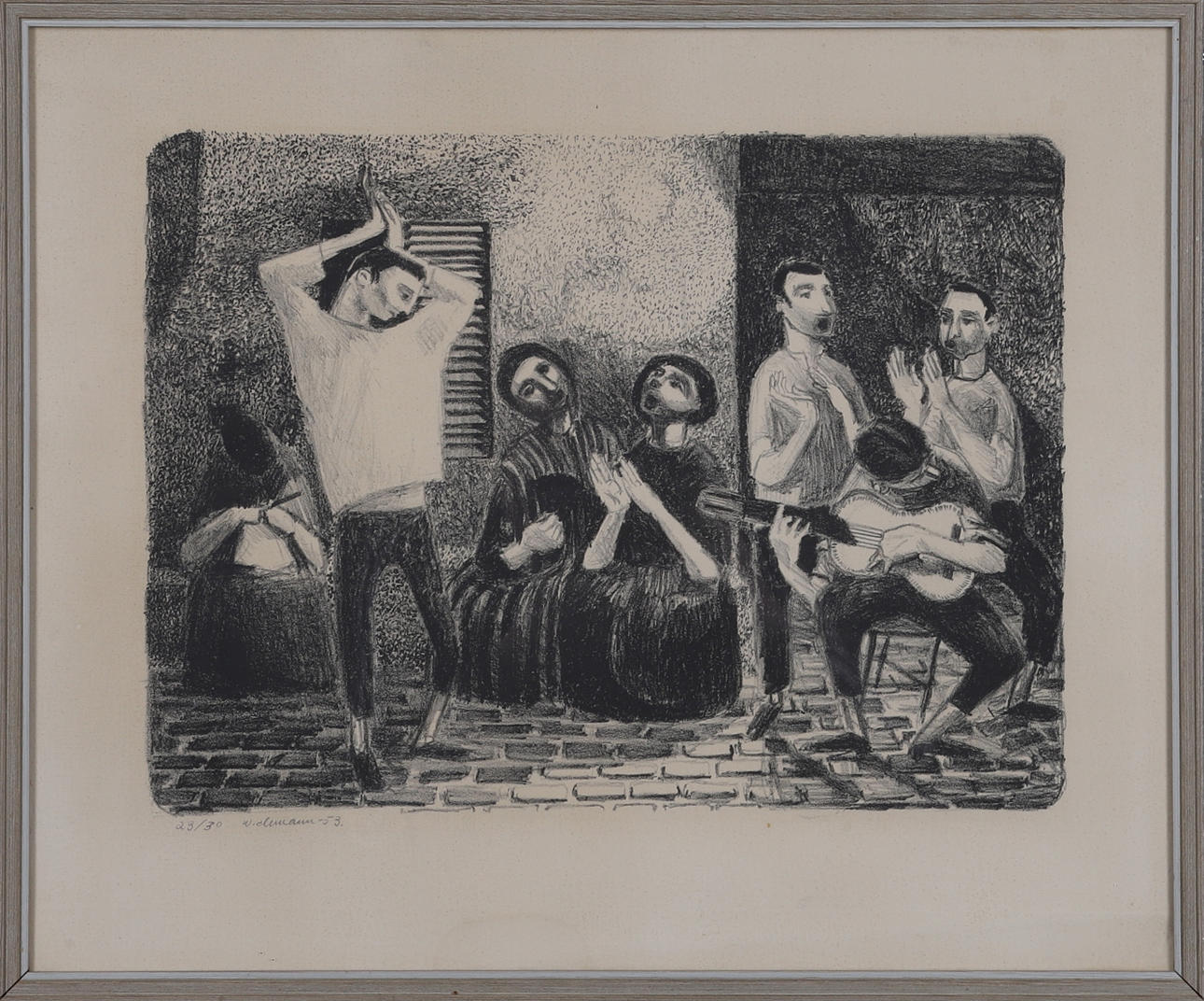 HARRY WICHMANN. lithograph, signed, numbered 23/30 and dated -53.