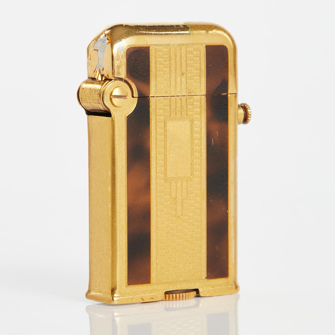 THORENS, Feuerzeug, vergoldet.