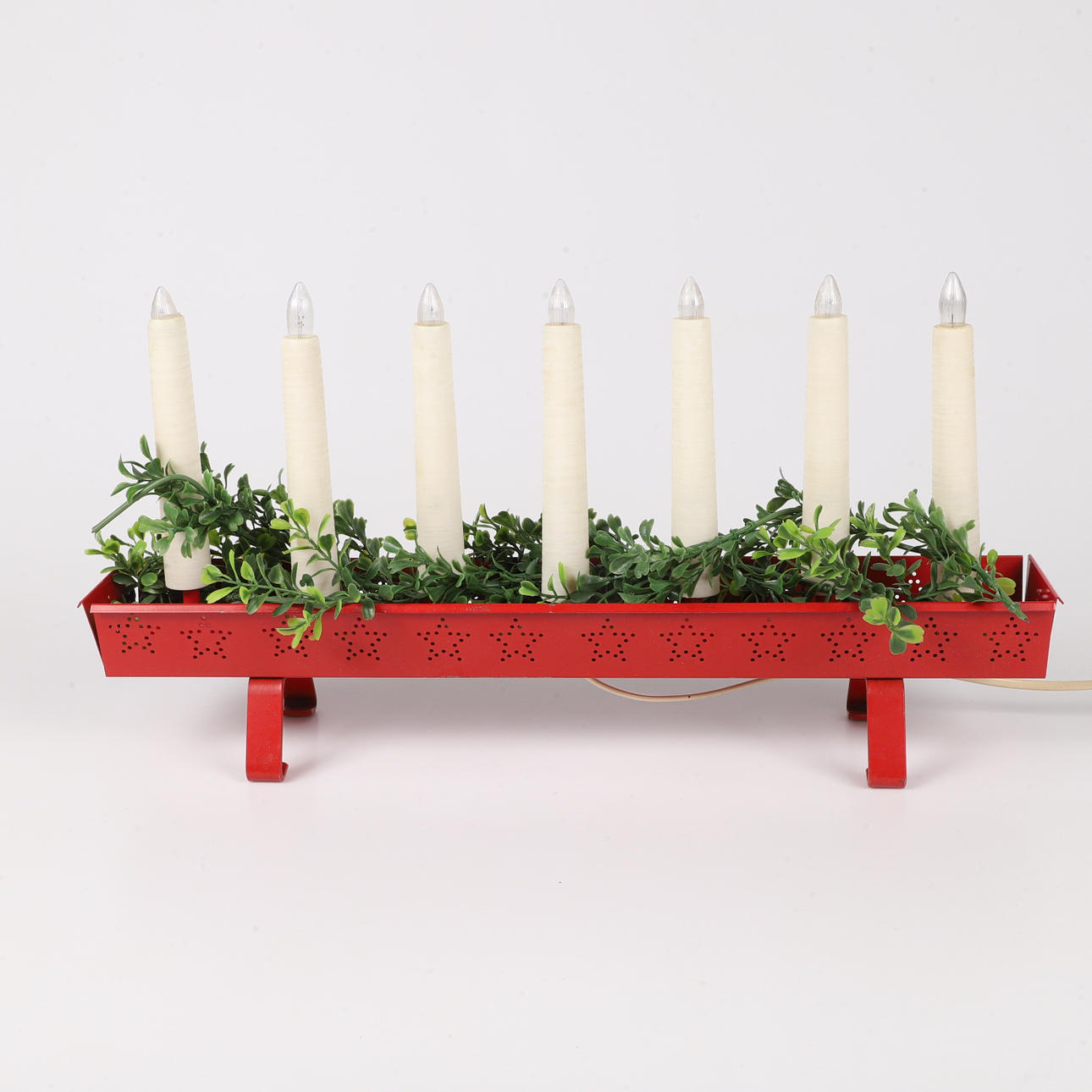 ADVENT CANDLE, tin/plastic, Gnosjö Konstsmide, 1970s.