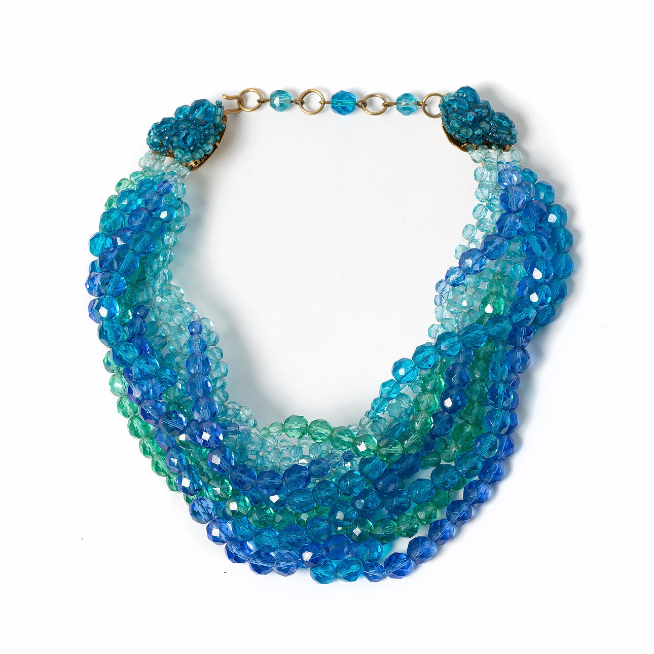 希少 1950年代 COPPOLA E TOPPO 3連 ネックレス イタリア COPPOLA E TOPPO, collier, Italy, 1950s/60s. Jewellery