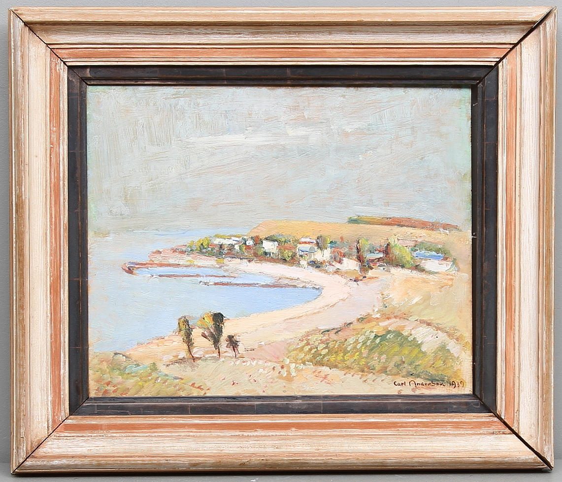 CARL ANDERSON. Olja på pannå, signerad och daterad 1939.