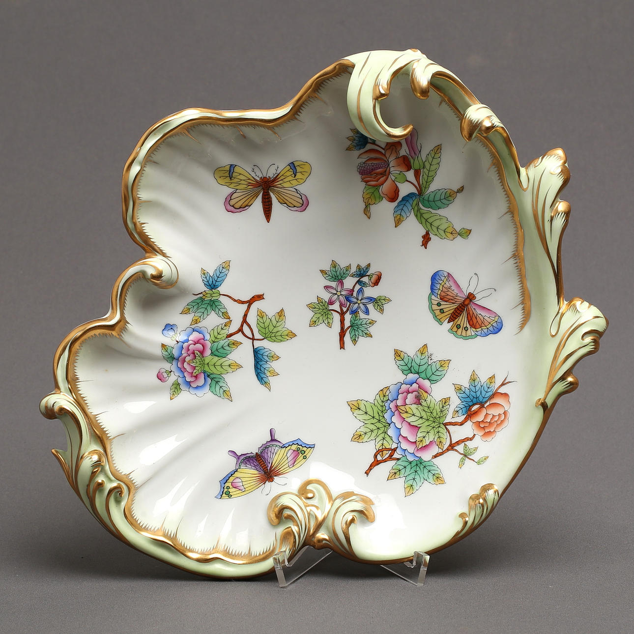 DISH, porcelain, rococo style, Herend, Hungary.