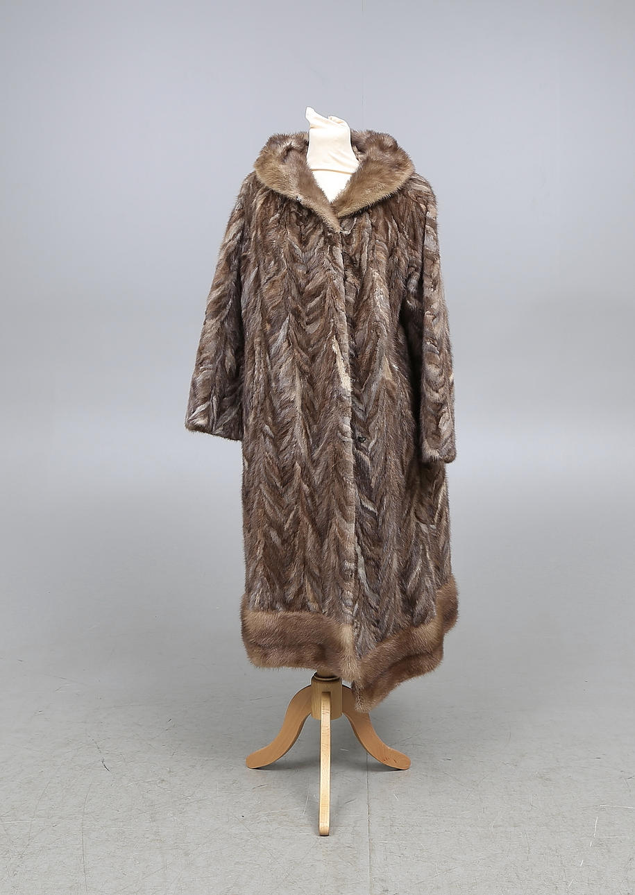 PÄLS, minkbit, sobelfärgad, 1900-tal.