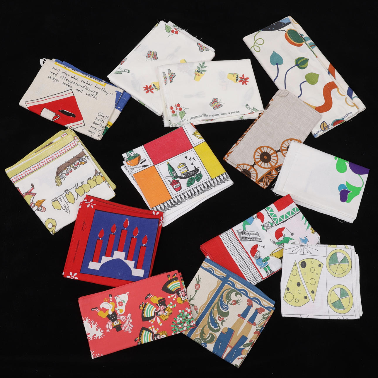 DUKAR, TYG, mm, tryckta, Strömma, Åhlens mm.