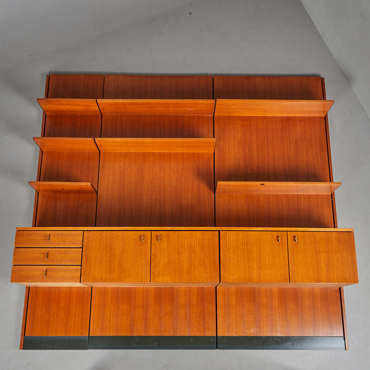 Hyllvägg/hyllsystem, teak, 1960-tal.
