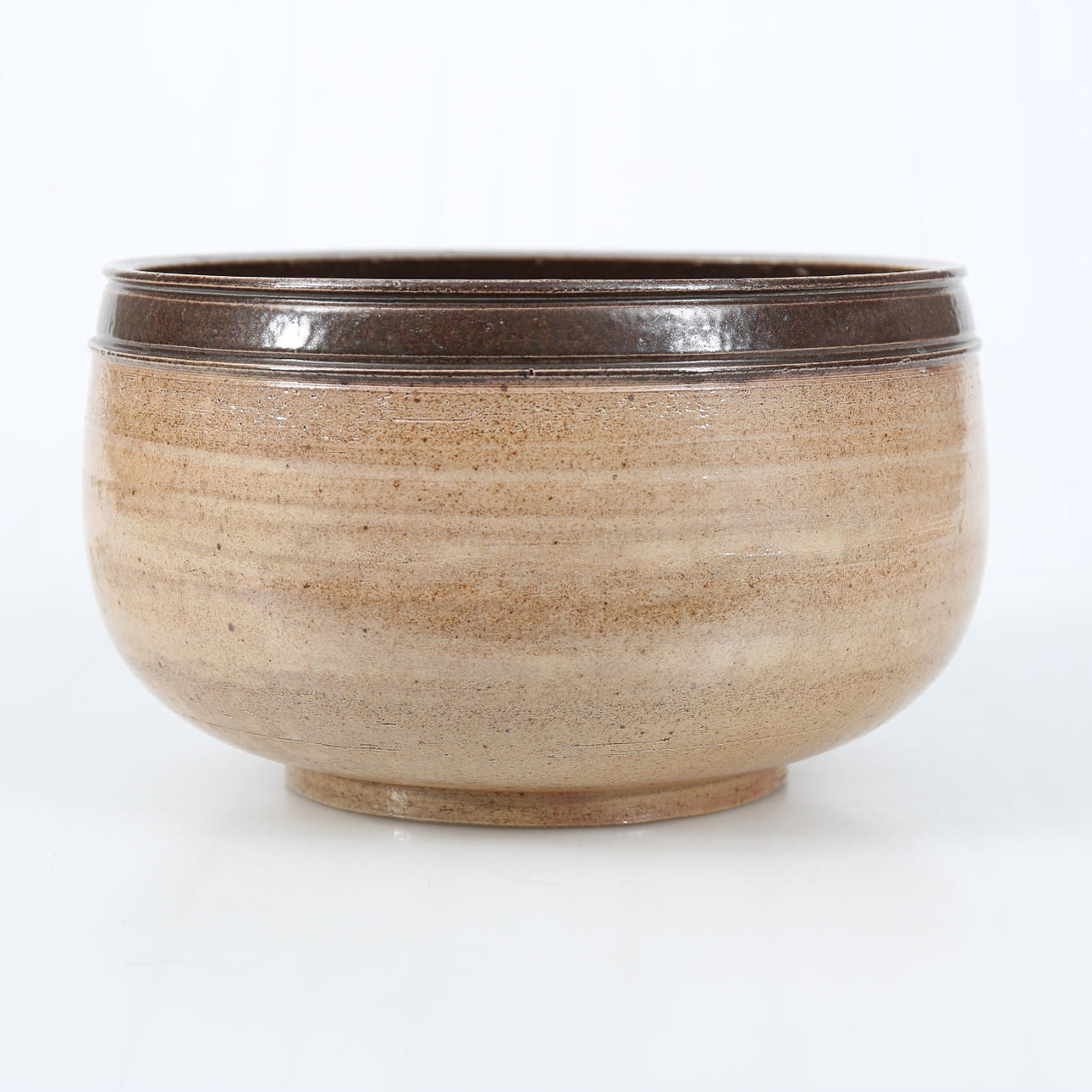 HERMAN KAEHLER. Bowl, stoneware, monogram signed HK, Denmark.