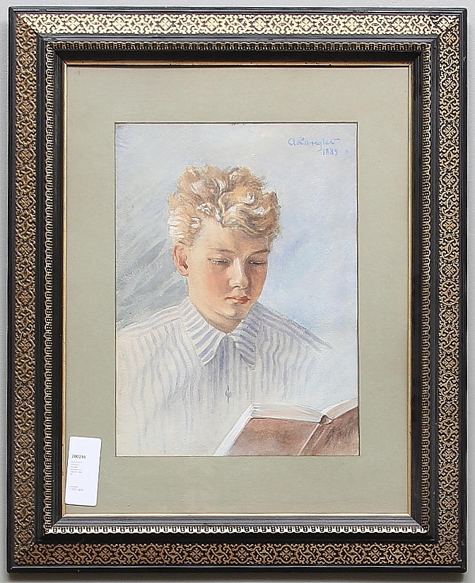 ALEXANDER LANGLET. Akvarell, signerad och daterad 1889.