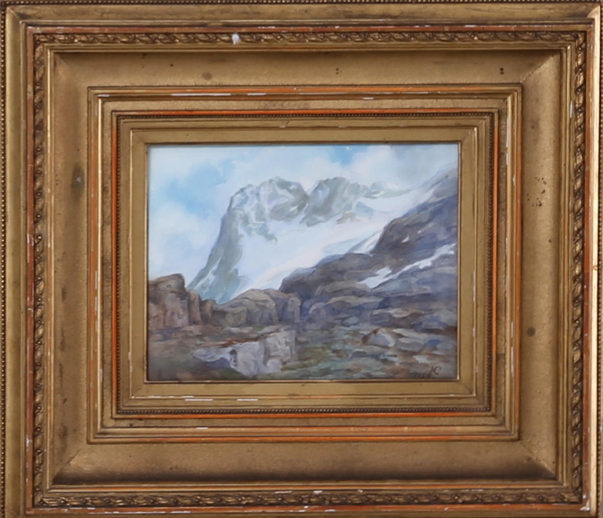 HEDVIG CARLSSON. Svartdalen, akvarell, 1922, Norge, signerad.