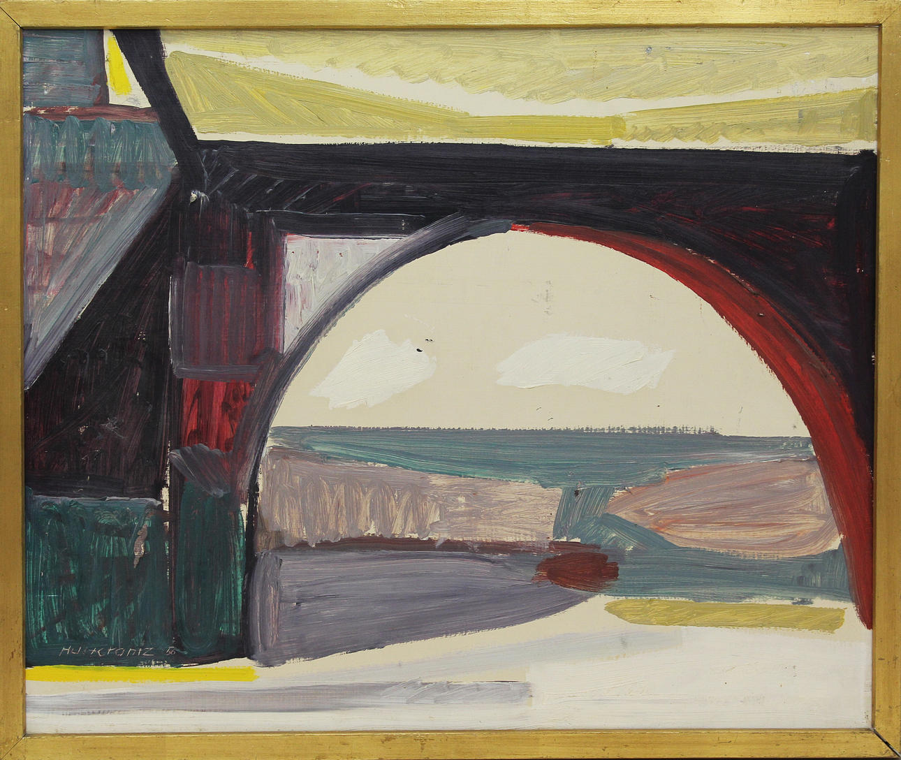 TORE HULTCRANTZ. Brospann. Olja på pannå. Signerad Hultcrantz.