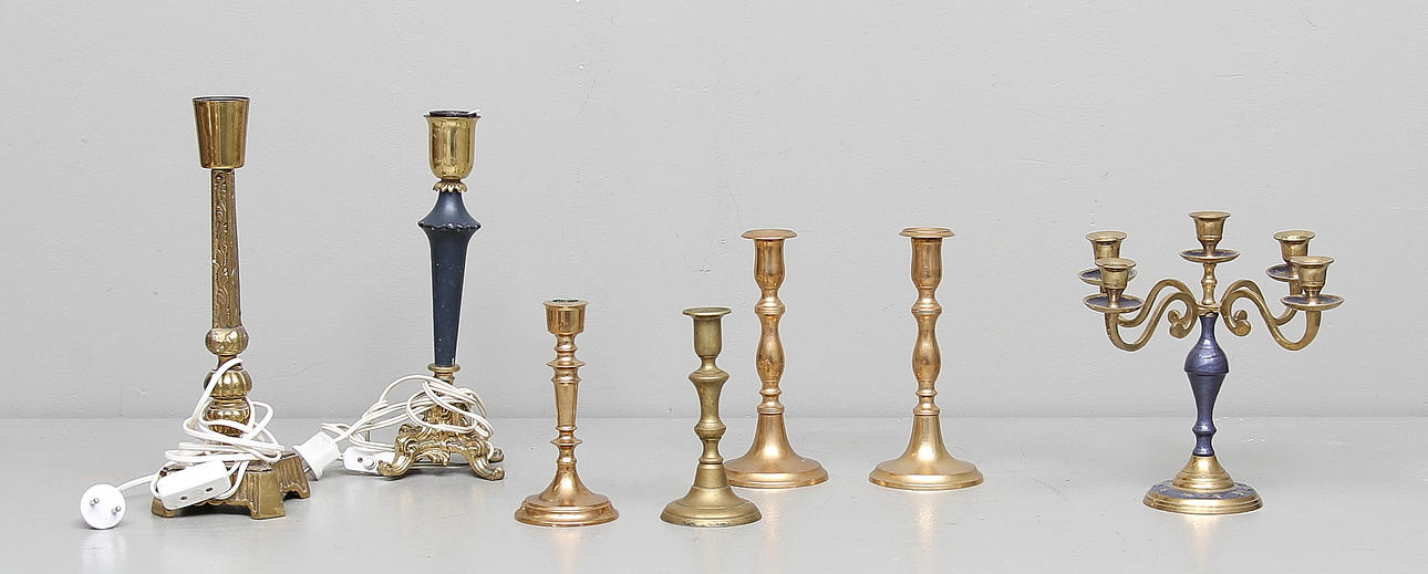 LJUSSTAKAR och BORDSLAMPOR, bland annat Bersbo och Skultuna.