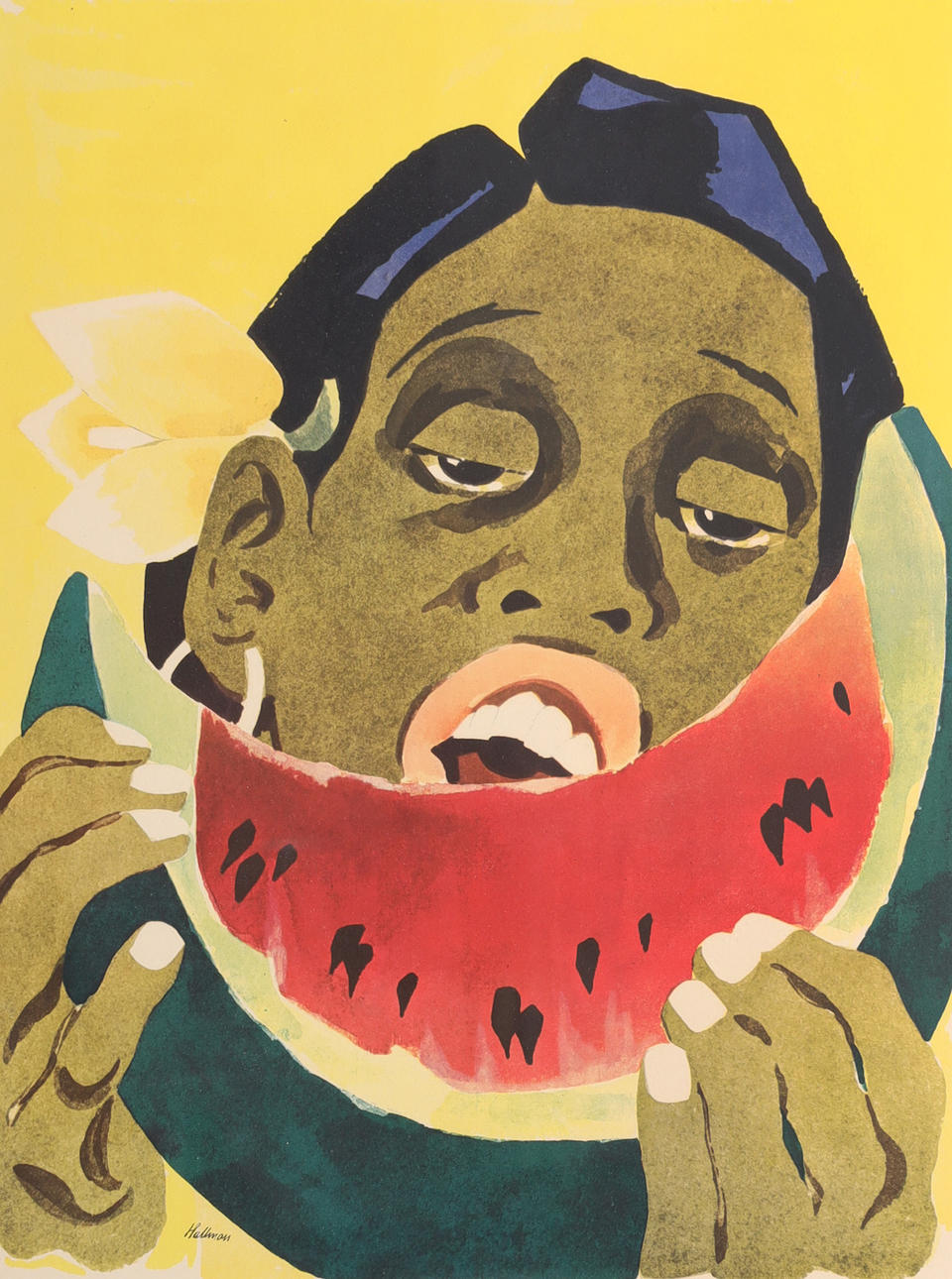 ADOLF HALLMAN (1893-1968). Color lithography.