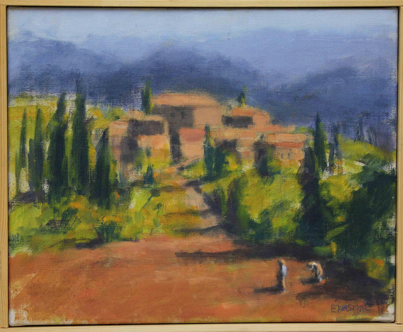 TORSTEN ERASMIE. "Gård, Toscana 2008". Olja på duk. Signerad Erasmie, även a tergo.