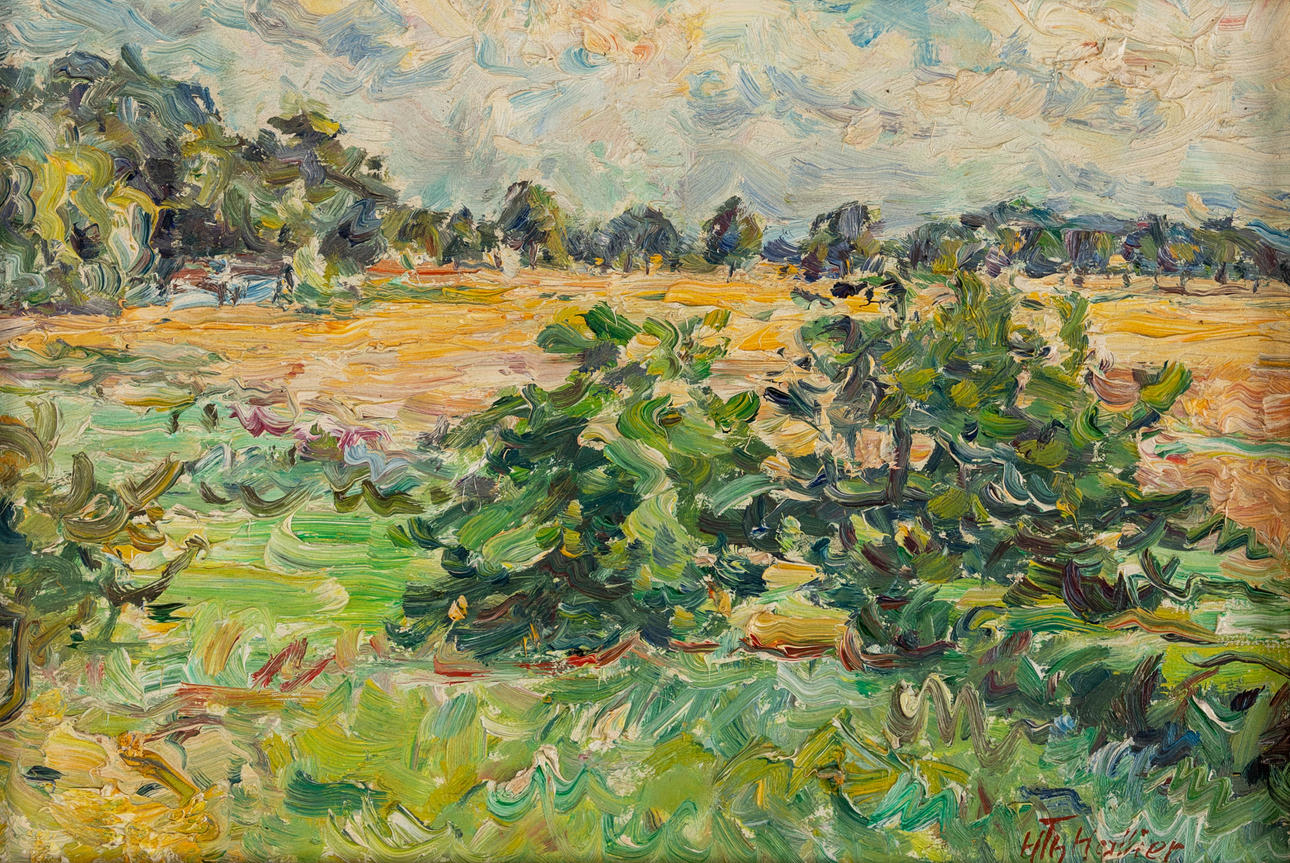 THEODOR HALLIER (1908-1982). Sommar i fältet.