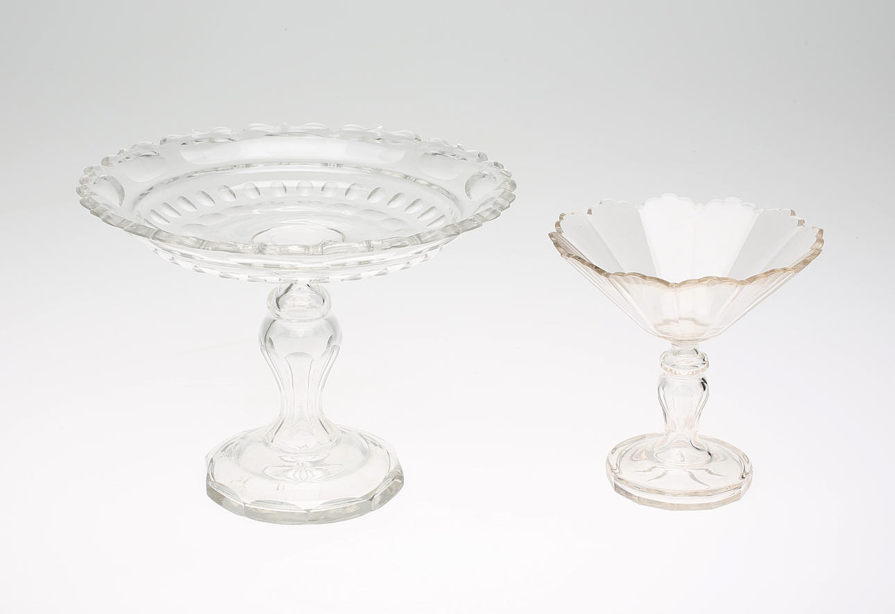 SKÅLAR, Slipad kristall, 1800-tal.