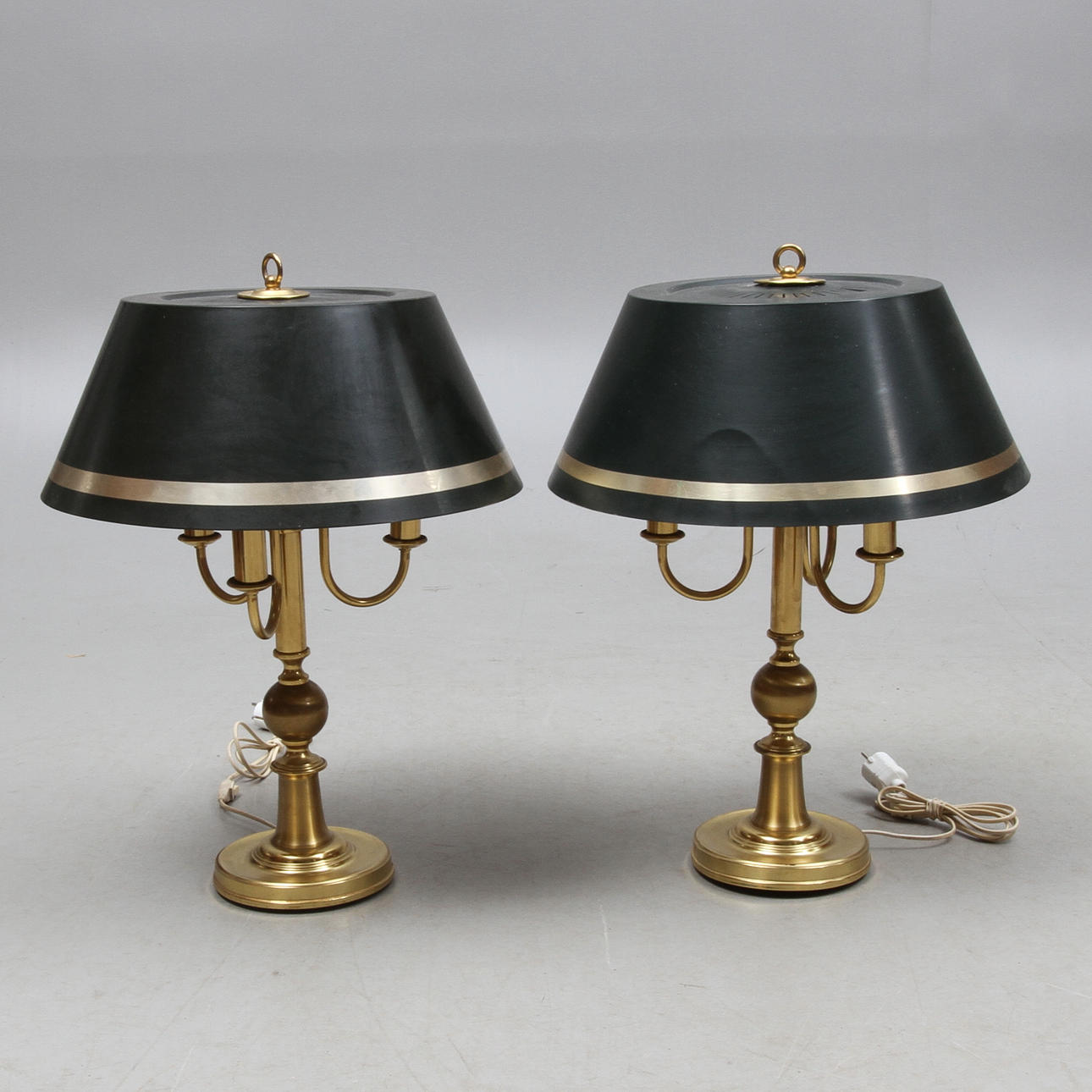 BORDSLAMPOR, 1 par, metall, Trivselbelysning, 19/2000-tal.