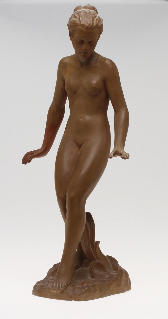 FIGURIN, lergods, Goldscheider, omkring 1900-talets mitt.