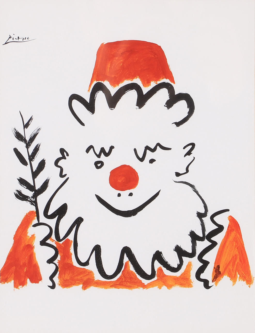 PABLO PICASSO. NACH. Clown, drück.