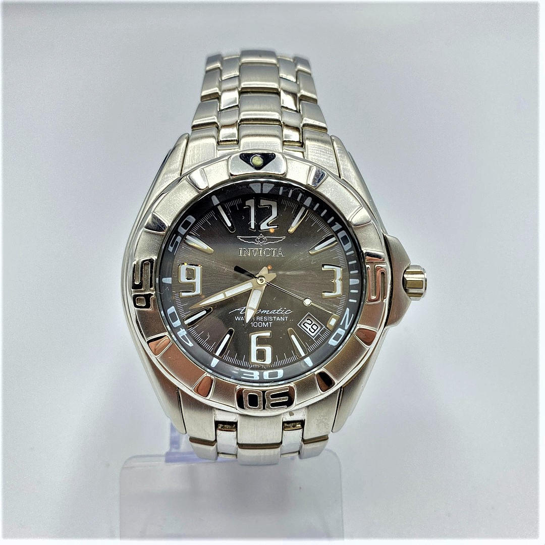 INVICTA WRISTWATCH SILVER, AUTOMATIC, STAINLESS STEEL, MODEL NO. 9794.