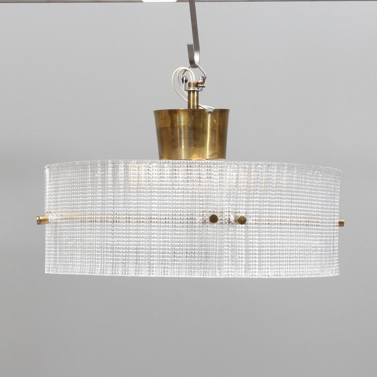 CEILING LAMP, glass, possibly Carl Fagerlund, Orrefors.