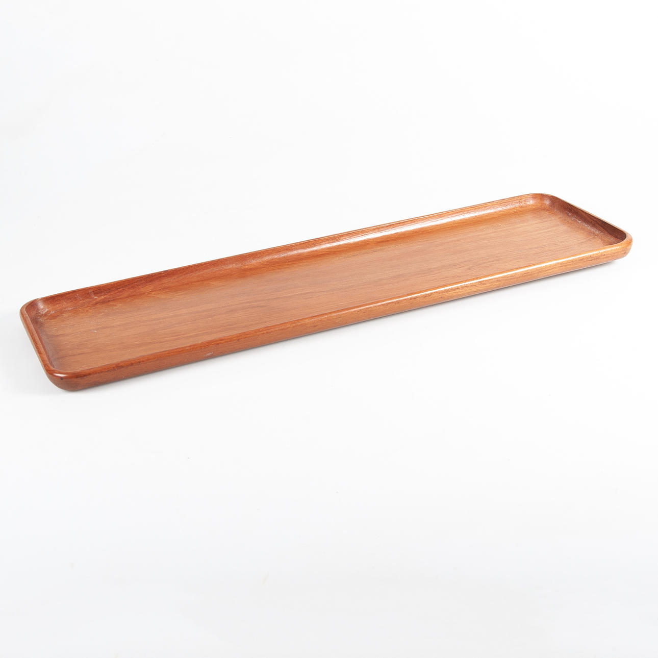 TRAY. Solid teak, Upsala Slöjd, mid-20th century.