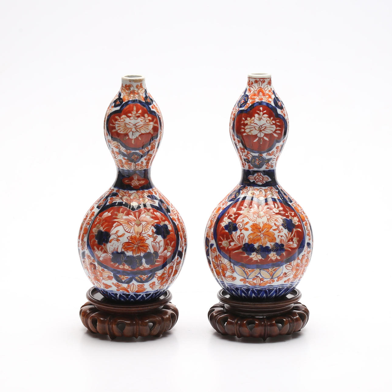 VASER ett par, double gourd, orientaliska.